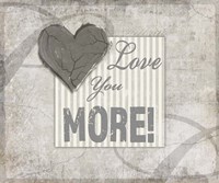 Decorative Pattern Love You More Fine Art Print