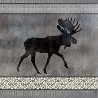 Moose Pattern Moose square Fine Art Print