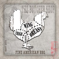 American Butcher Shop Chicken Fine Art Print