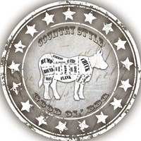 Good Ol' BBQ Cow Framed Print