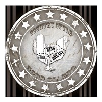 Good Ol' BBQ Square Chicken Framed Print