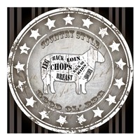 Good Ol' BBQ Square Sheep Framed Print