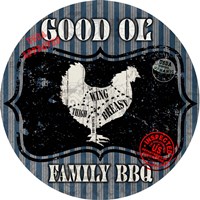 Good Ol' Family BBQ Round Chicken Fine Art Print