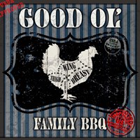 Good Ol' Family BBQ Square Chicken Framed Print