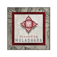 Chakras Yoga Tile Muladhara V1 Fine Art Print