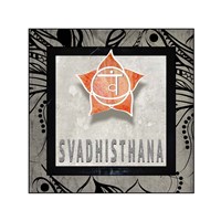 Chakras Yoga Tile Svadhisthana V2 Framed Print