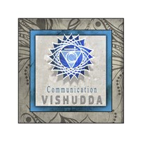 Chakras Yoga Tile Vishudda V1 Framed Print