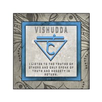 Chakras Yoga Tile Vishudda V4 Framed Print