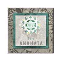 Chakras Yoga Tile Anahata V1 Framed Print