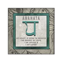 Chakras Yoga Tile Anahata V4 Fine Art Print