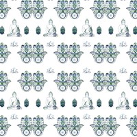 Yoga Pattern V5 Fine Art Print