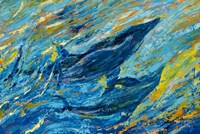 Just off the Reef Spinner Dolphins Mother and Calf Fine Art Print