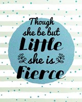 Though She Be But Little - Stripes and Dots Blue Fine Art Print