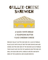 Grilled Cheese Sandwich Recipe White Fine Art Print