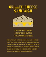 Grilled Cheese Sandwich Recipe Brown Fine Art Print