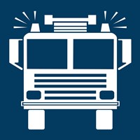 Front View Trucks Set I - Blue Fine Art Print