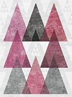 Mod Triangles IV Soft Pink Framed Print