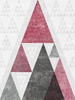 Mod Triangles III Soft Pink Fine Art Print