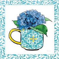 Floral Teacup III Vine Border Fine Art Print
