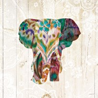 Boho Paisley Elephant III Fine Art Print