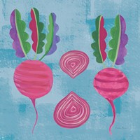 Veggie Time IV Blue Fine Art Print