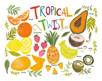 Fruity Smoothie II on White Fine Art Print