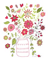 Valentines Flowers II Framed Print