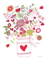 Valentines Flowers I Framed Print