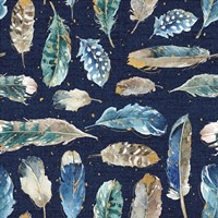 Indigold Feathers Indigo Fine Art Print