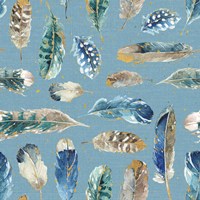 Indigold Feathers Turquoise Fine Art Print