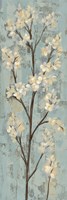 Almond Branch I on Light Blue Fine Art Print