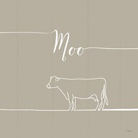 Underlined Farm VII Greige Framed Print