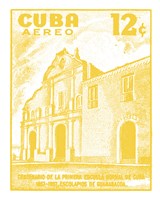 Cuba Stamp VI Bright Framed Print