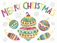 Winter Holiday III on White Bright Fine Art Print