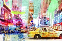 Taxis in Times Square 2.0 Fine Art Print