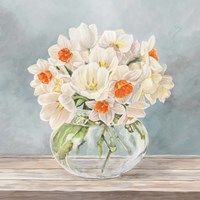 Fleurs et Vases Aquamarine II Fine Art Print