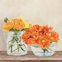 Fleurs et Vases Jaune II Fine Art Print