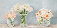 Fleurs et Vases Aquamarine Fine Art Print