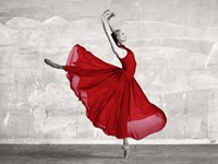 Ballerina in Red Fine Art Print