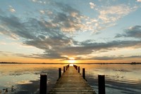 Morning Lights on a Jetty Fine Art Print