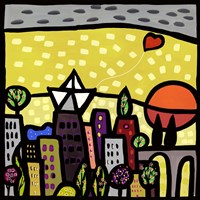 Il Cuore vive sulla Piccola Citta Fine Art Print