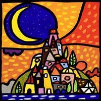Luna sulla Collina Fine Art Print