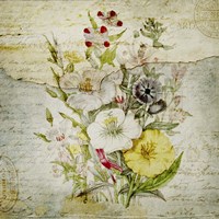 Flower Print Grunge Two Fine Art Print