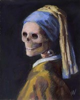 Skelly with a Pearl Earring Fine Art Print