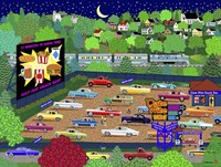 Date Nite Drive In Fine Art Print