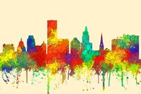 Providence Rhode Island Skyline-SG Fine Art Print