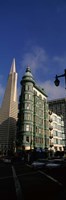 Columbus Tower and Transamerica Pyramid in San Francisco, California Fine Art Print