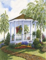 Garden Gazebo Framed Print