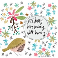 Act, Love, Walk Fine Art Print