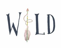 Navy and Pink Wild Arrow Fine Art Print